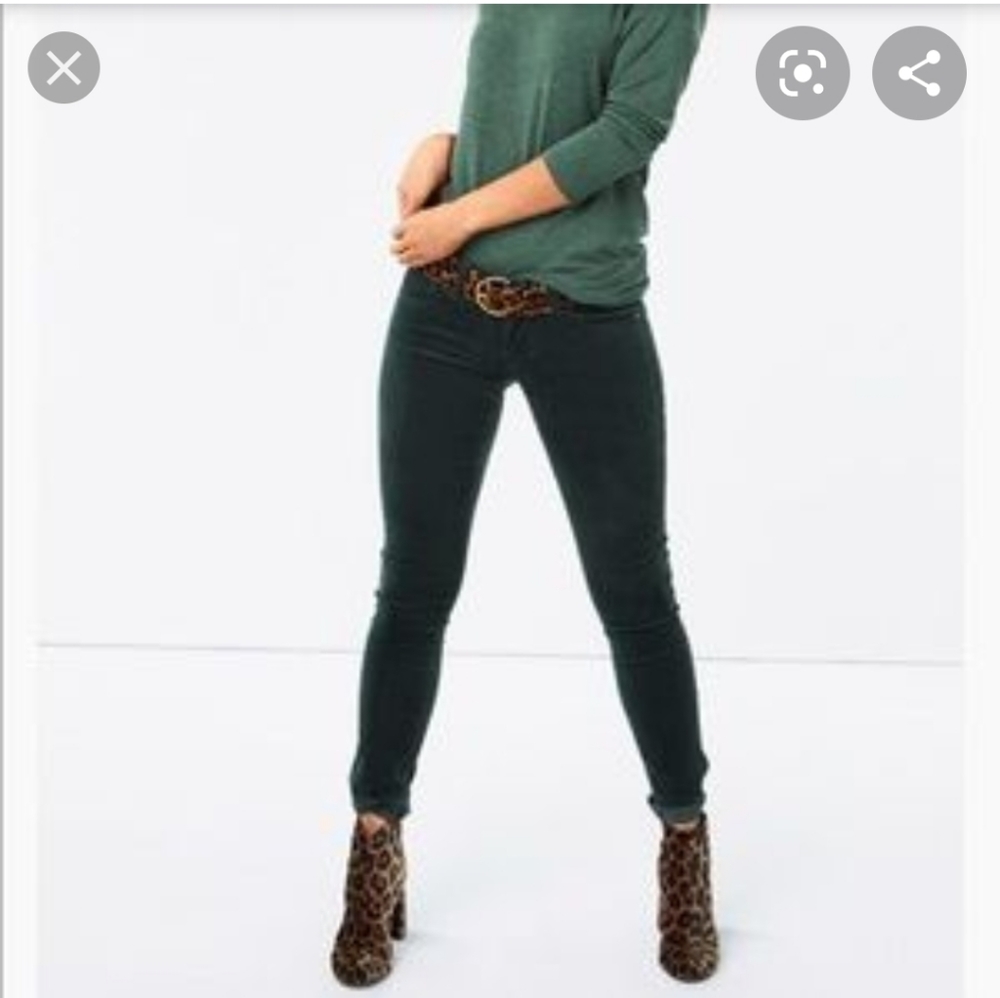 Cabi | Forest Green Skinny Cord Jeans